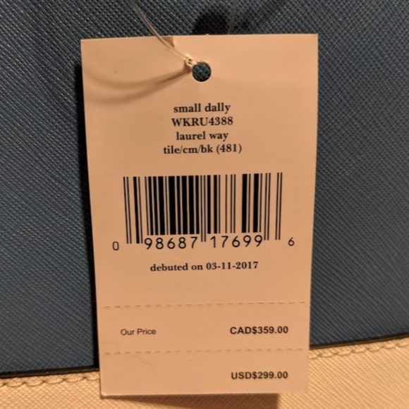 NWT Blue Kate Spade Small Dally Laurel Way Tote - Picture 3 of 6